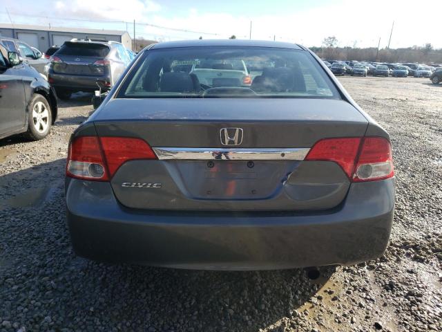 2HGFA16539H304966 - 2009 HONDA CIVIC LX GRAY photo 6