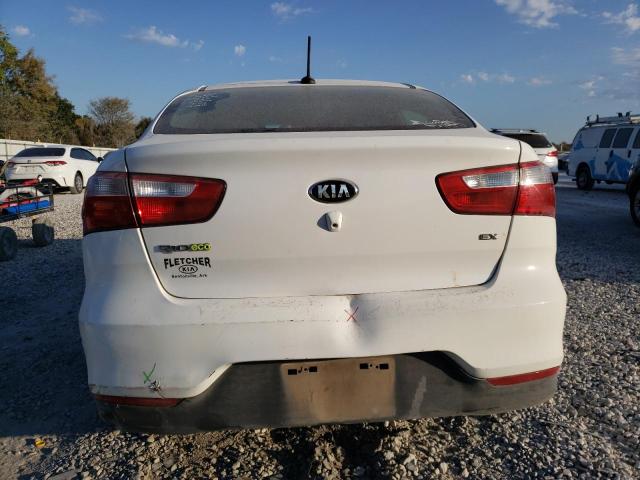 KNADN4A35G6663104 - 2016 KIA RIO EX WHITE photo 6
