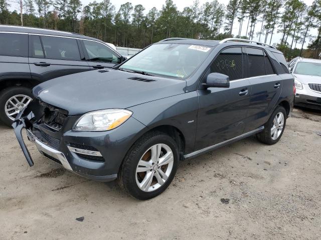 4JGDA5HBXCA034846 - 2012 MERCEDES-BENZ ML 350 4MATIC GRAY photo 1