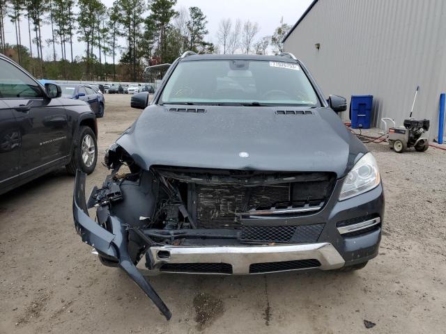 4JGDA5HBXCA034846 - 2012 MERCEDES-BENZ ML 350 4MATIC GRAY photo 5