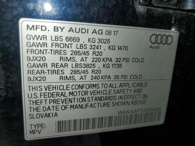 WA1VAAF71JD009095 - 2018 AUDI Q7 PRESTIGE 黑色 照片 13