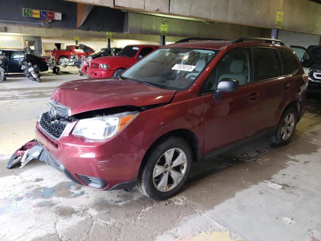 JF2SJABC2FH473574 - 2015 SUBARU FORESTER 2.5I BURGUNDY photo 1