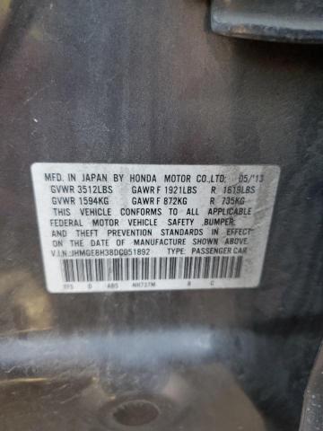 JHMGE8H38DC051892 - 2013 HONDA FIT Сұр фото 13