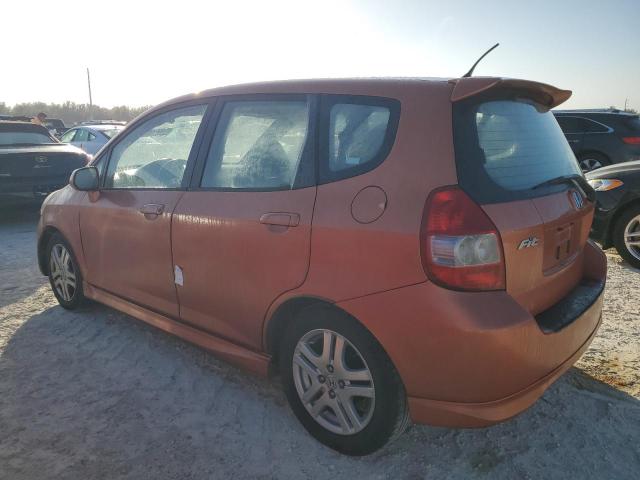 JHMGD38628S024795 - 2008 HONDA FIT SPORT ORANGE photo 2