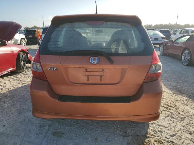 JHMGD38628S024795 - 2008 HONDA FIT SPORT ORANGE photo 6