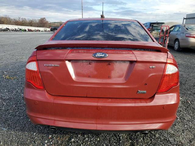 3FAHP0HG5AR139323 - 2010 FORD FUSION SE RED photo 6