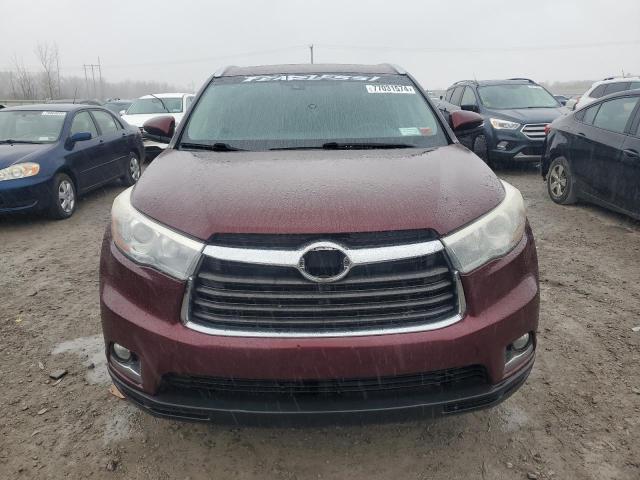 5TDDKRFH2GS253289 - 2016 TOYOTA HIGHLANDER LIMITED BURGUNDY photo 5