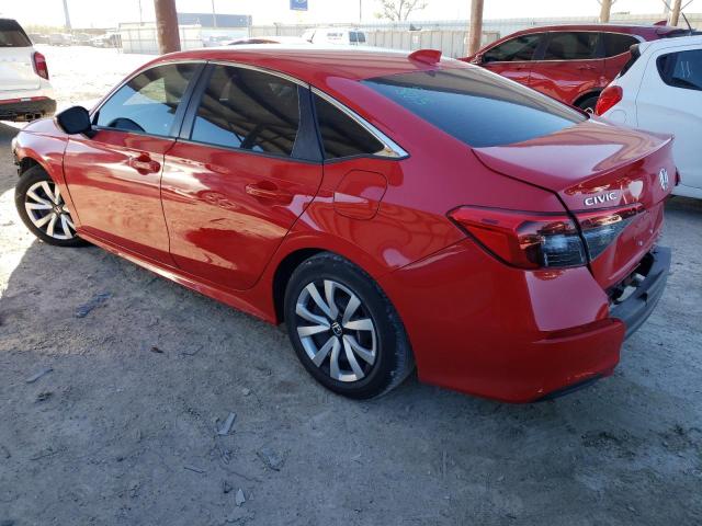 2HGFE2F27NH509488 - 2022 HONDA CIVIC LX RED photo 2