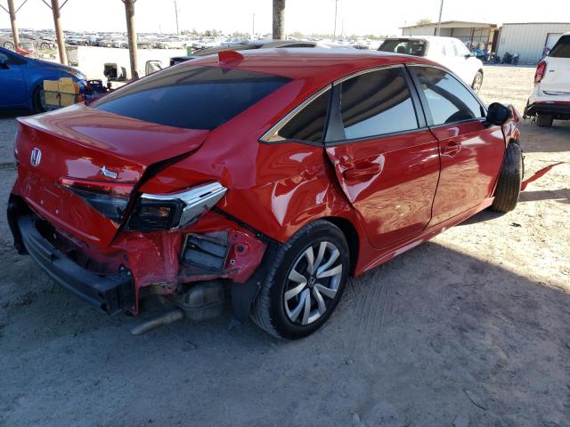 2HGFE2F27NH509488 - 2022 HONDA CIVIC LX RED photo 3