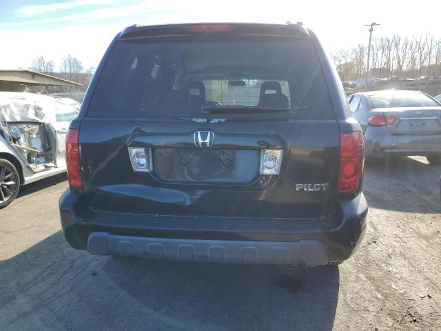 2HKYF18545H532904 - 2005 HONDA PILOT EXL BLACK photo 6