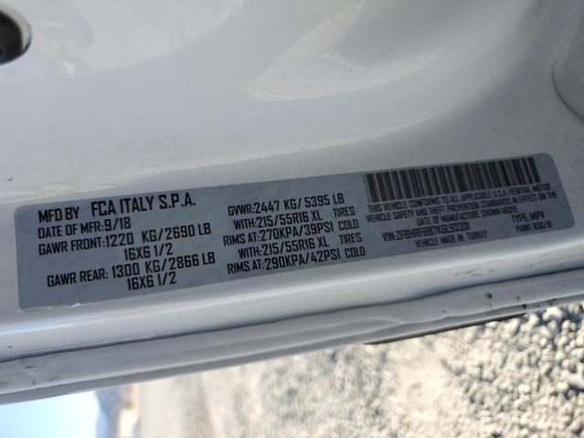 ZFBHRFBB7K6L93301 - 2019 RAM PROMASTER SLT Білий фото 13