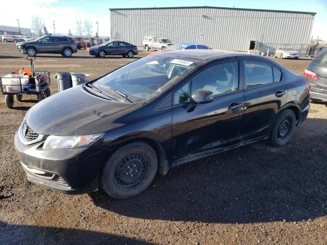 2HGFB2F53DH046475 - 2013 HONDA CIVIC LX BLACK photo 1