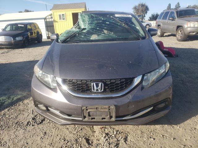 19XFB2F96FE258268 - 2015 HONDA CIVIC EXL ნაცრისფერი ფოტო 5