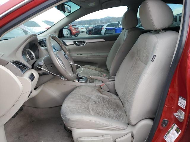 3N1AB7AP1EY266582 - 2014 NISSAN SENTRA S RED photo 7