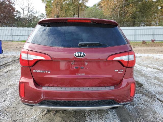 5XYKW4A72EG527162 - 2014 KIA SORENTO SX RED photo 6