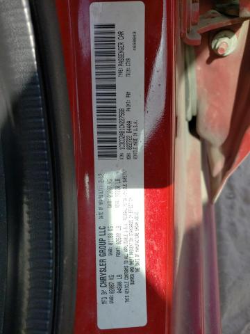 1C3CDZAB1CN227568 - 2012 DODGE AVENGER SE RED photo 12