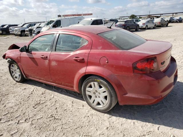 1C3CDZAB1CN227568 - 2012 DODGE AVENGER SE RED photo 2