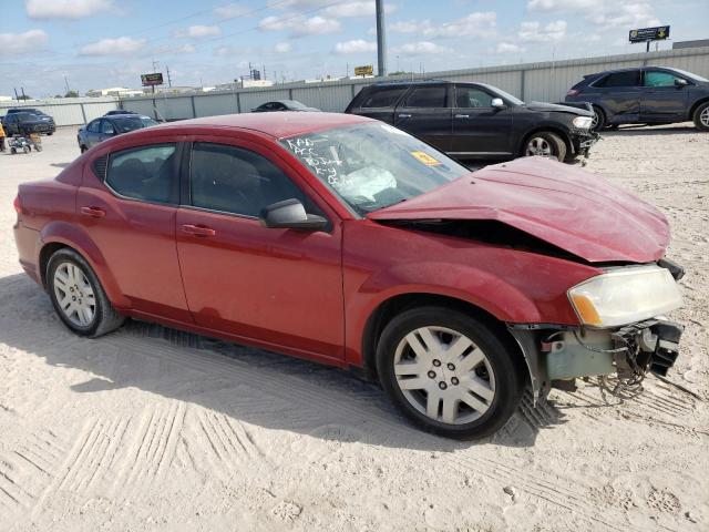 1C3CDZAB1CN227568 - 2012 DODGE AVENGER SE RED photo 4