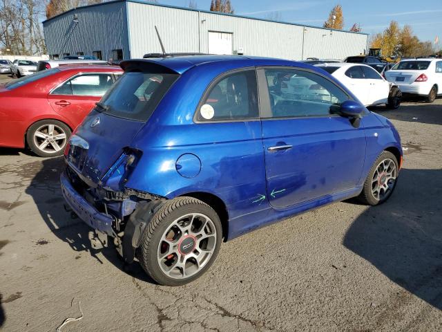 3C3CFFBR0CT203637 - 2012 FIAT 500 SPORT BLUE photo 3