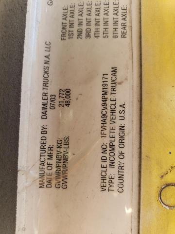 1FVHA9CV94PM19171 - 2004 FREIGHTLINER CONVENTION ST112 WHITE photo 10