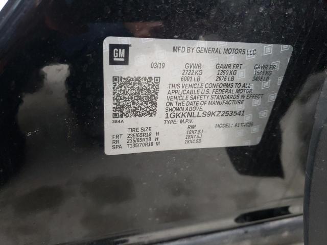 1GKKNLLS9KZ253541 - 2019 GMC ACADIA SLE BLACK photo 14