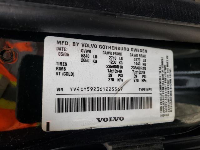 YV4CY592361225567 - 2006 VOLVO XC90 BLACK photo 12