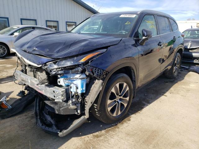 5TDGZRBH1NS579547 - 2022 TOYOTA HIGHLANDER XLE BLUE photo 1