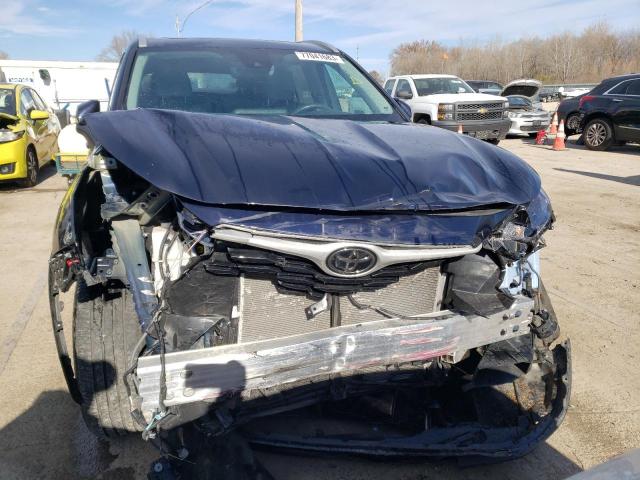 5TDGZRBH1NS579547 - 2022 TOYOTA HIGHLANDER XLE BLUE photo 5