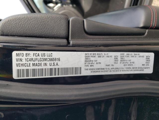 1C4RJFLG3MC665916 - 2021 JEEP GRAND CHER TRAILHAWK 黑色 照片 13