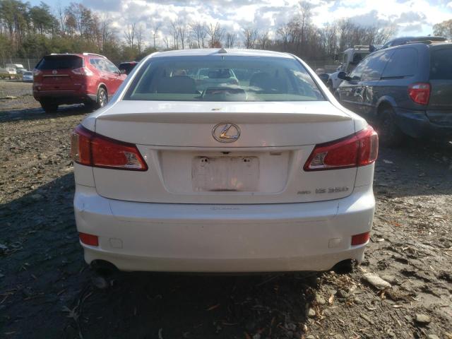 JTHCE5C22B5000417 - 2011 LEXUS IS 350 WHITE photo 6