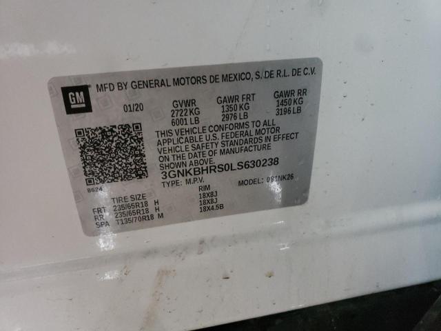 3GNKBHRS0LS630238 - 2020 CHEVROLET BLAZER 2LT WHITE photo 13