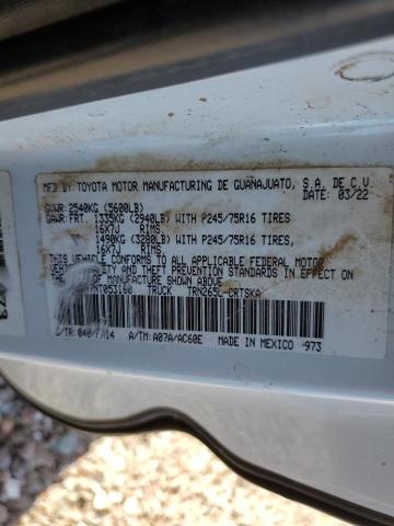 3TYRX5GN7NT053160 - 2022 TOYOTA TACOMA ACCESS CAB Ақ фото 13