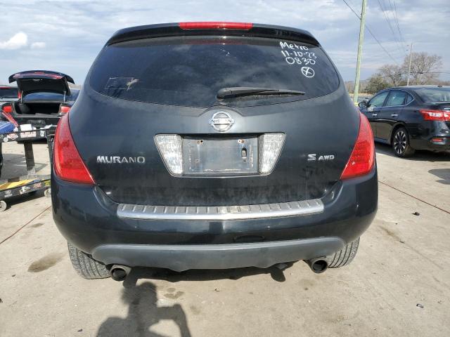 JN8AZ08W17W610830 - 2007 NISSAN MURANO SL BLACK photo 6