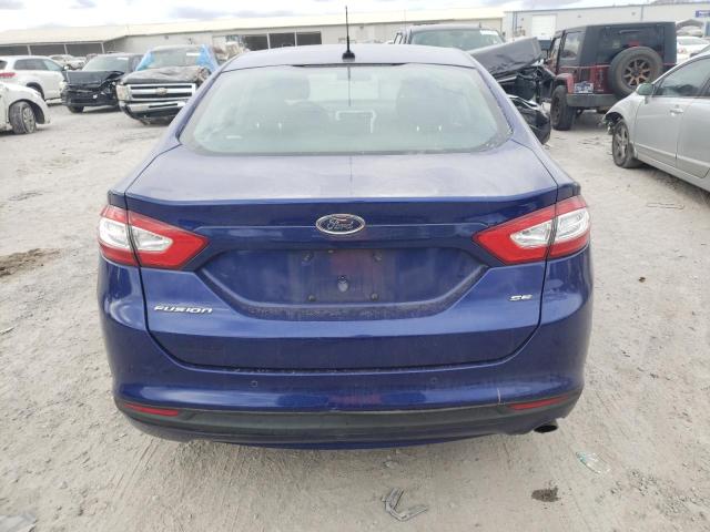 1FA6P0H7XG5122634 - 2016 FORD FUSION SE BLUE photo 6