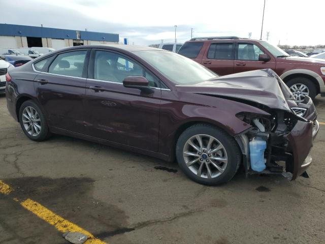 3FA6P0H78HR406231 - 2017 FORD FUSION SE BURGUNDY photo 4