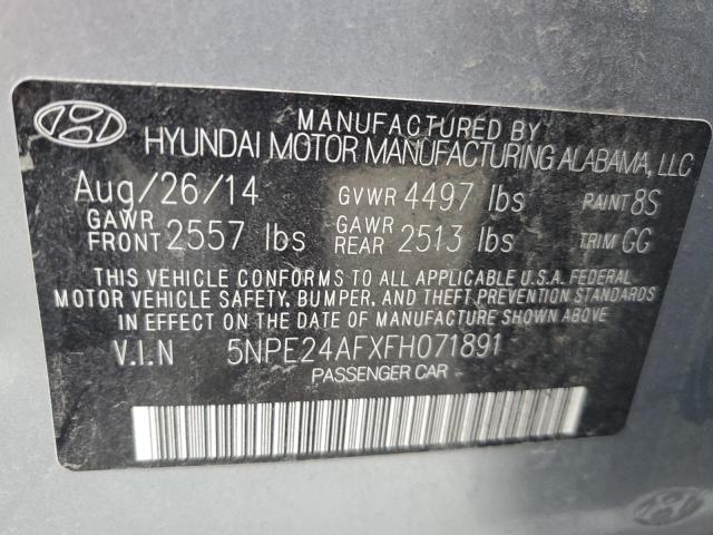 5NPE24AFXFH071891 - 2015 HYUNDAI SONATA SE SILVER photo 12