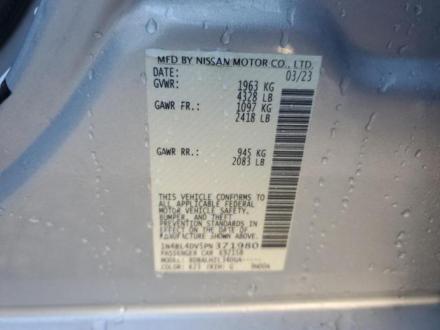 1N4BL4DV5PN371980 - 2023 NISSAN ALTIMA SV SILVER photo 13