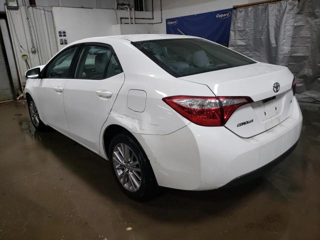 2T1BURHE9FC311569 - 2015 TOYOTA COROLLA L WHITE photo 2