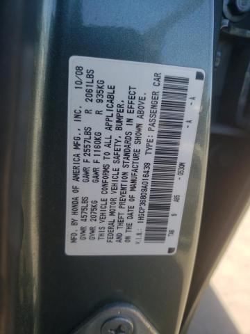 1HGCP36809A016439 - 2009 HONDA ACCORD EXL SILVER photo 12