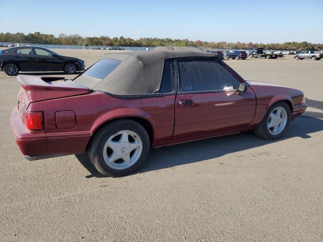 1FABP44EXKF157154 - 1989 FORD MUSTANG LX BURGUNDY photo 3