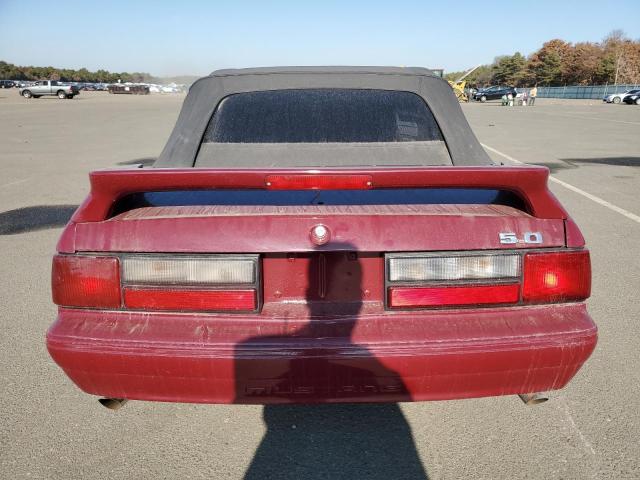 1FABP44EXKF157154 - 1989 FORD MUSTANG LX BURGUNDY photo 6