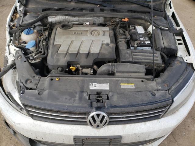 3VW3L7AJ3EM433236 - 2014 VOLKSWAGEN JETTA TDI WHITE photo 11