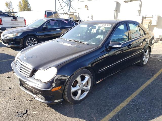 WDBRF40J15F664719 - 2005 MERCEDES-BENZ C 230K SPORT SEDAN BLACK photo 1