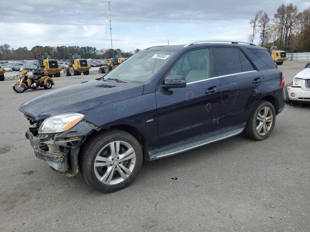 4JGDA5HB8CA033808 - 2012 MERCEDES-BENZ ML 350 4MATIC BLUE photo 1