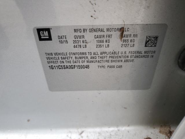 1G11C5SA0GF159048 - 2016 CHEVROLET MALIBU LIM LT Күміс фото 12