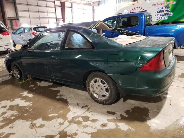 1HGEM22542L000326 - 2002 HONDA CIVIC LX GREEN photo 2