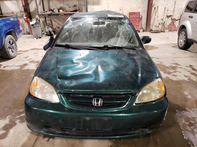 1HGEM22542L000326 - 2002 HONDA CIVIC LX GREEN photo 5