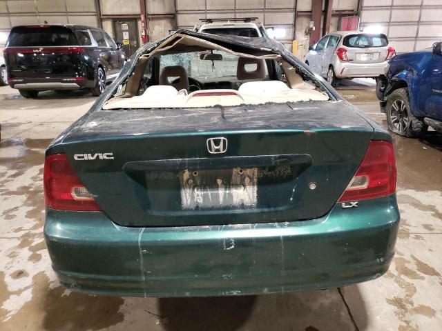 1HGEM22542L000326 - 2002 HONDA CIVIC LX GREEN photo 6