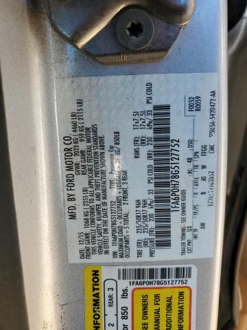 1FA6P0H78G5127752 - 2016 FORD FUSION SE SILVER photo 13