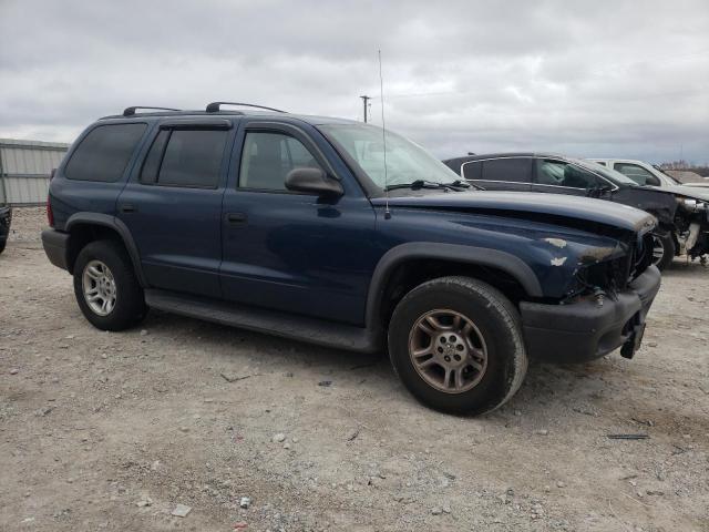 1D4HR38NX3F564589 - 2003 DODGE DURANGO SPORT BLUE photo 4